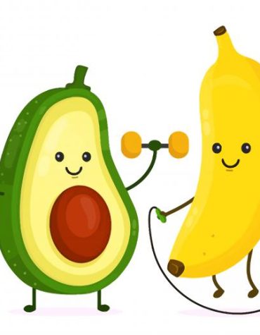 Cute Avocado and Banana Fruits Paint By Numbers