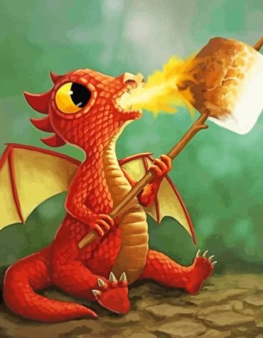 Cute Baby Dragon Painting Paint By Numbers