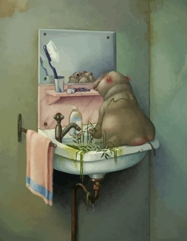 Cute Hippo Paint By Numbers