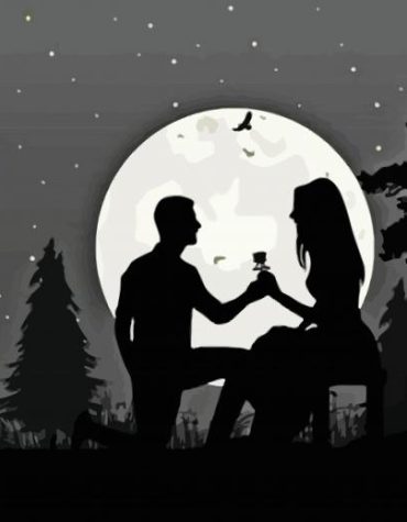 Moonlight Romance Couple Paint By Numbers