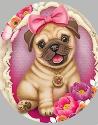 Cute Dog Pet Portrait Paint By Numbers