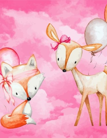 Cute Fox Gazelle Paint By Numbers