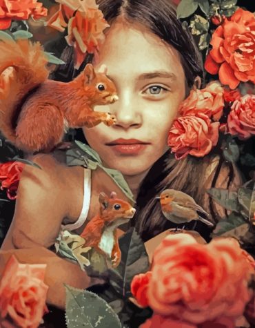 Cute Squirrel Scene Paint By Numbers