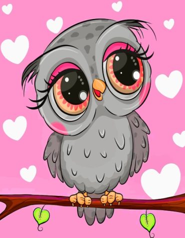 Cute Grey Owl Paint By Numbers