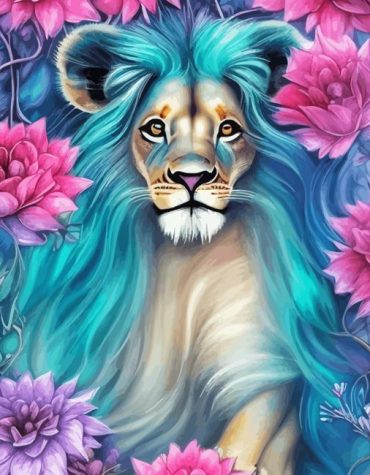 Cute Lion Art Paint By Numbers