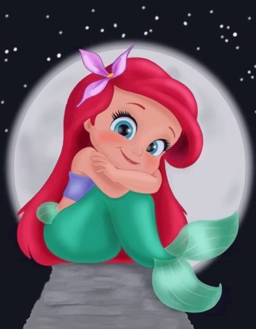 Cute Ariel Mermaid Paint By Numbers