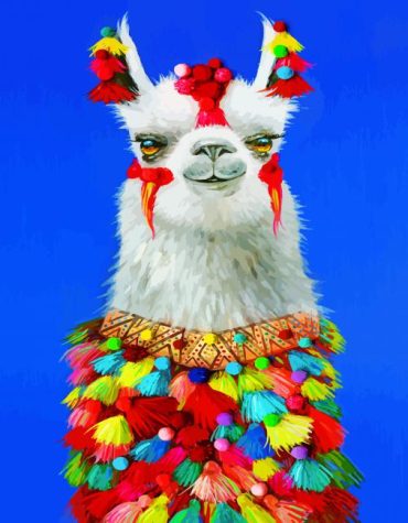 Cute Llama Animal Paint By Numbers