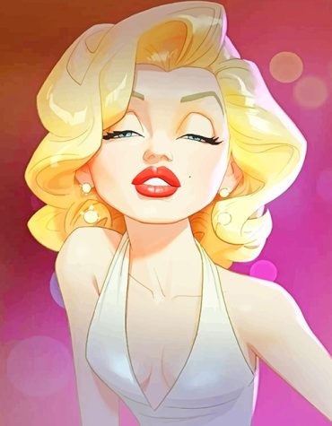 Cute Celebrity Caricature Marilyn Monroe Paint By Numbers