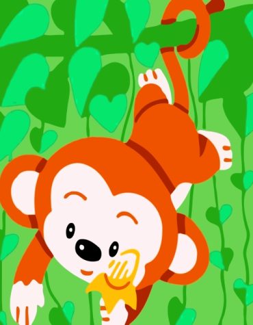 Cute Monkey for Kids Paint By Numbers