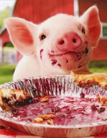 Cute Pig Paint By Numbers