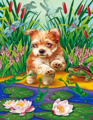 Cute Dog Paint By Numbers