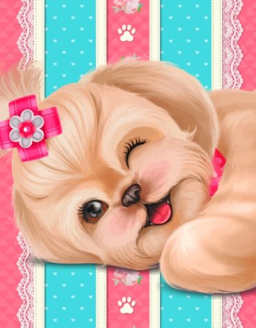Cute Dog Pets Paint By Numbers