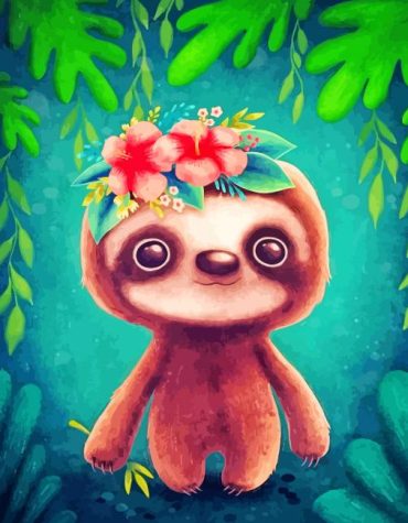 Cute Sloth Animal Paint By Numbers