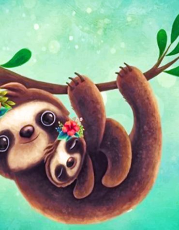 Cute Sloth Painting Kit Paint By Numbers