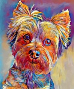 Colorful Yorkshire Terrier Paint By Numbers
