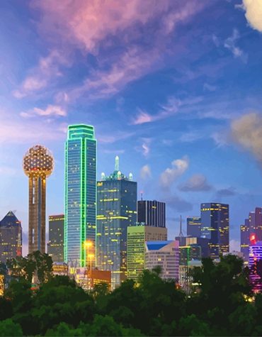 Dallas Urban Landscape Paint By Numbers