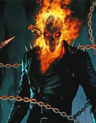Dangerous Ghost Rider Adventure Paint By Numbers