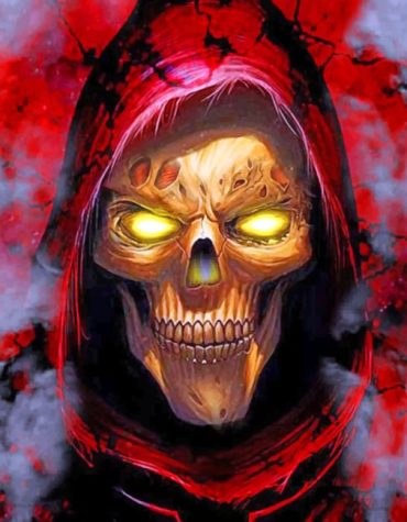 Dangerous Skull Paint By Numbers