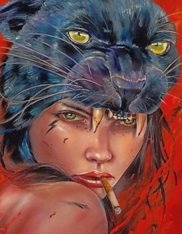 Black Panther Woman Paint By Numbers