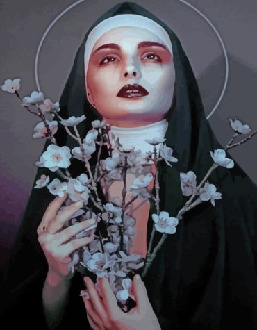 Dark Gothic Nun Paint By Numbers