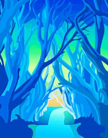 Dark Hedges Ireland Scenic Paint By Numbers