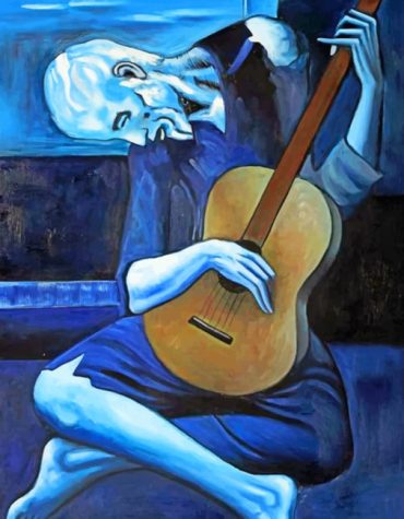 Blue Guitarist Paint By Numbers