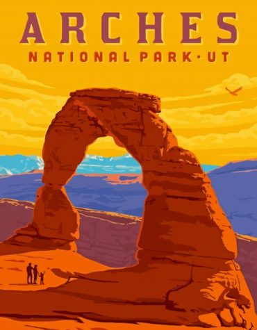 Delicate Arch Landscape Poster Paint By Numbers