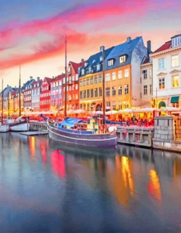 Nyhavn Scandinavian Scene Paint By Numbers