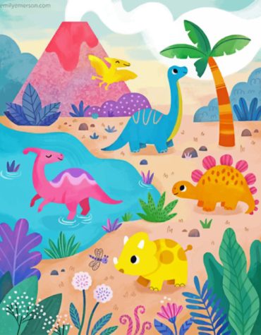 Dinosaurs for Kids Paint By Numbers