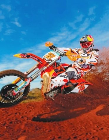 Dirt Bike Motocross Art Paint By Numbers