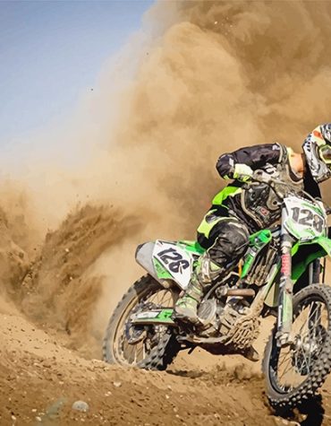 Dirt Bike Racing Sand Paint By Numbers