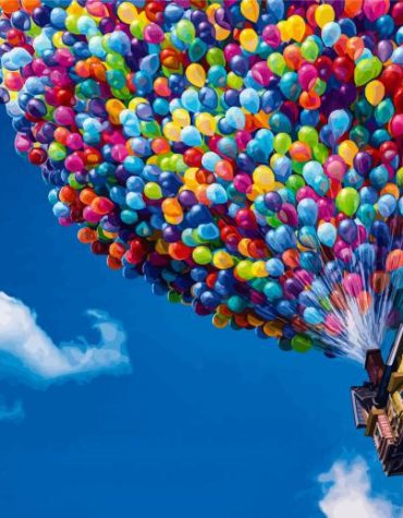 Disney Pixar Up Balloon House Paint By Numbers
