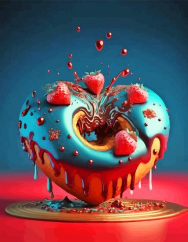 Sweet Donut Heart Paint By Numbers