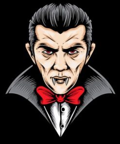 Dracula Vampire Illustration Paint By Numbers