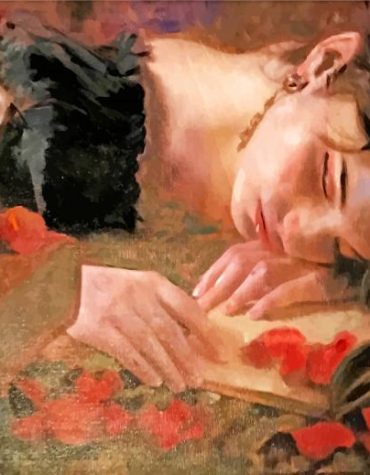 Vintage Sleepy Girl Paint By Numbers