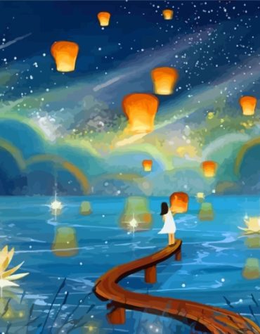 Golden Fantasy Moon Paint By Numbers