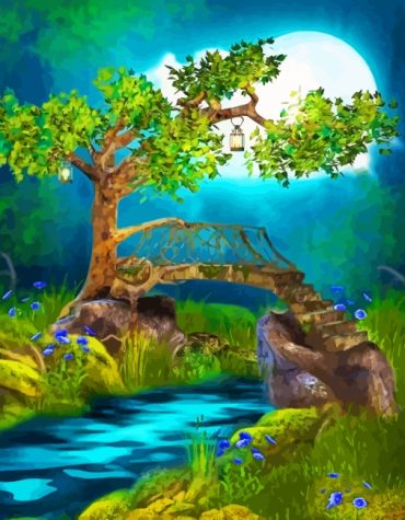 Dreamy Nature Scene Paint By Numbers