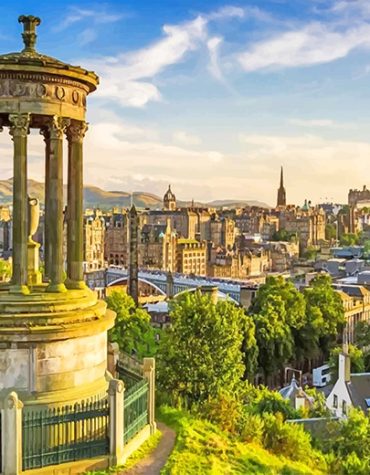 Beautiful Dugald Stewart Edinburgh View Paint By Numbers