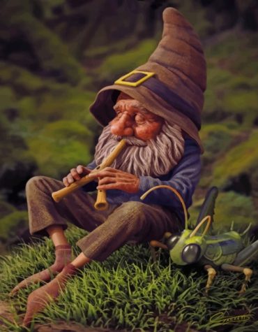 Dwarf Musician with Flute Paint By Numbers