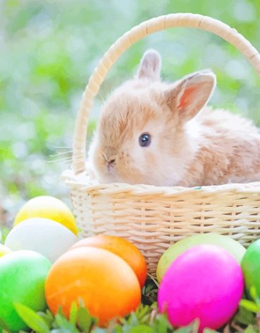 Easter Bunnies and Eggs Paint By Numbers
