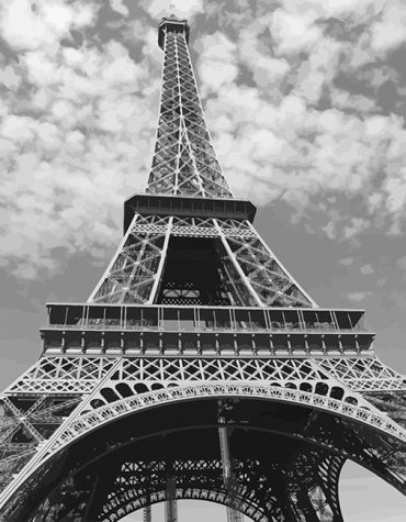 Eiffel Tower Paris Paint By Numbers