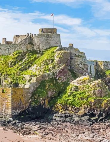Elizabeth Castle Jersey Seascape Paint By Numbers