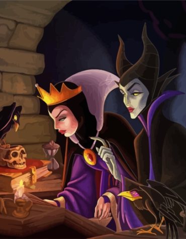 Evil Queen and Maleficent Disney Paint By Numbers