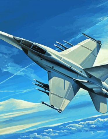 F18 Fighter Jet Paint By Numbers