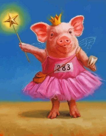 Whimsical Fairy Pig Paint By Numbers