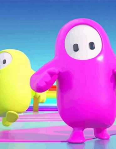 Fall Guys Game Fun Paint By Numbers