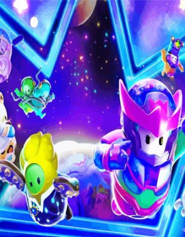 Fall Guys Themed Paint By Numbers