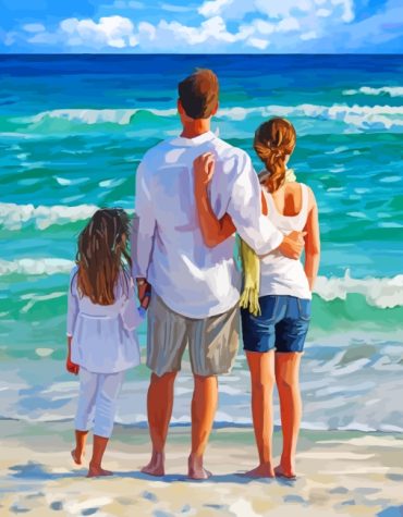 Mother and Daughter Beach Paint By Numbers