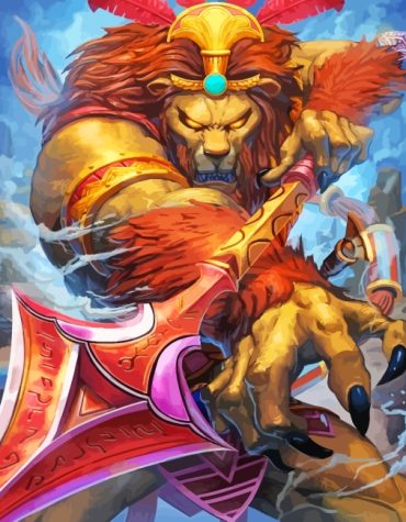 Majestic Lion Fantasy Paint By Numbers