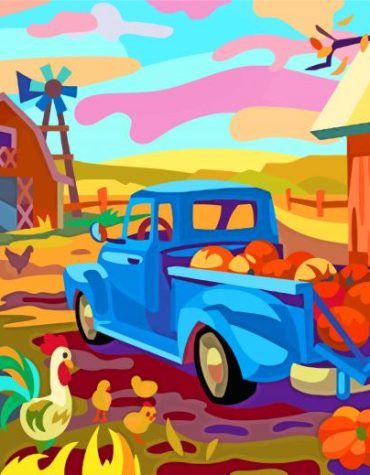 Farm Landscape Art Paint By Numbers